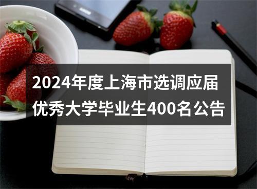 2024年度上海市选调应届优秀大学毕业生400名公告 图片