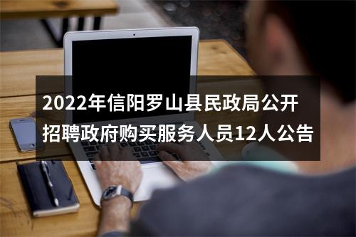 2022年信阳罗山县民政局公开招聘政府购买服务人员12人公告 图片