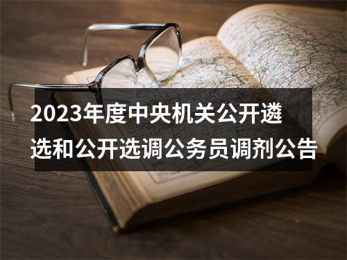 2023年度中央机关公开遴选和公开选调公务员调剂公告 图片
