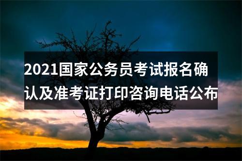2021国家公务员考试报名确认及准考证打印咨询电话公布 图片