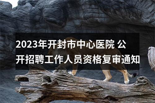 2023年开封市中心医院 公开招聘工作人员资格复审通知 图片