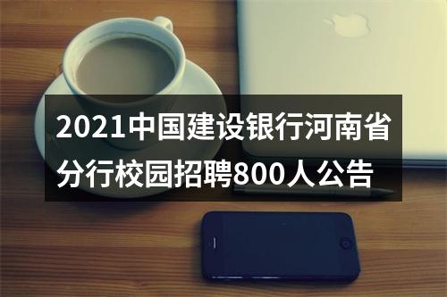 2021中国建设银行河南省分行校园招聘800人公告 图片