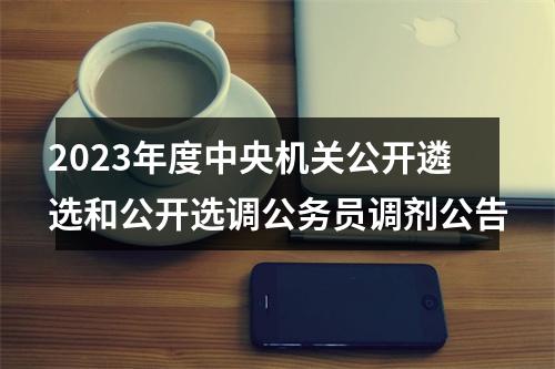 2023年度中央机关公开遴选和公开选调公务员调剂公告 图片